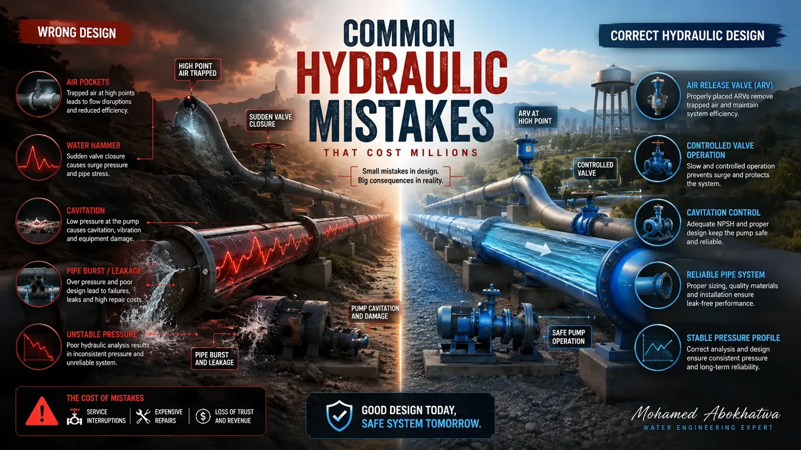 Common Mistakes in Hydraulic Modeling of Water Transmission Networks
