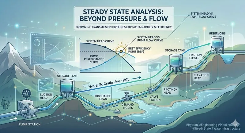 Steady State Analysis in Water Transmission Design