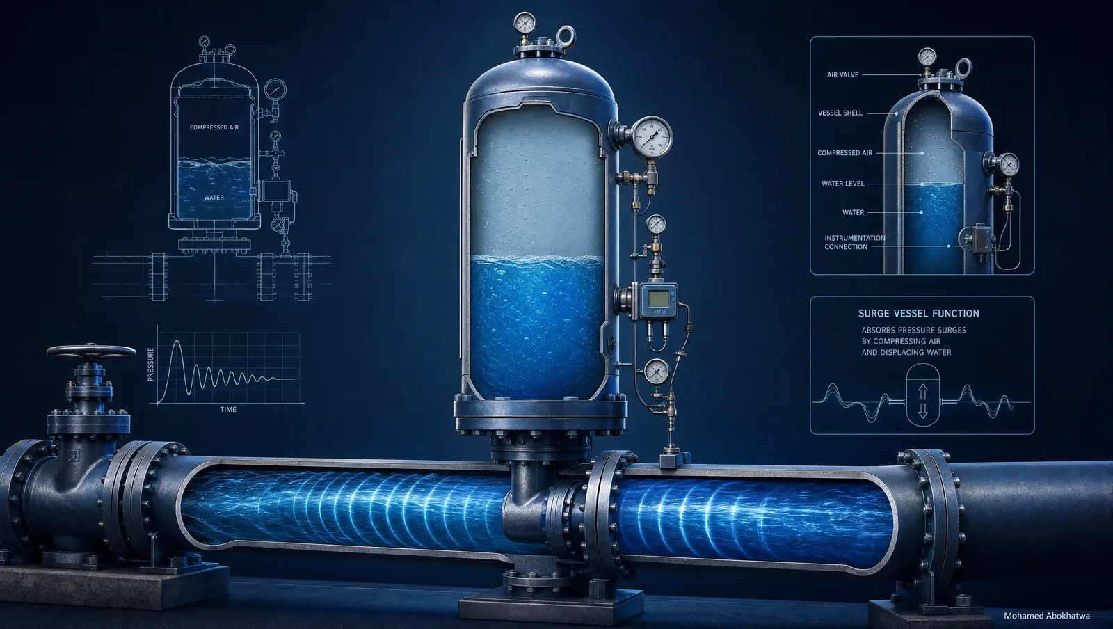 Hydropneumatic Surge Vessel