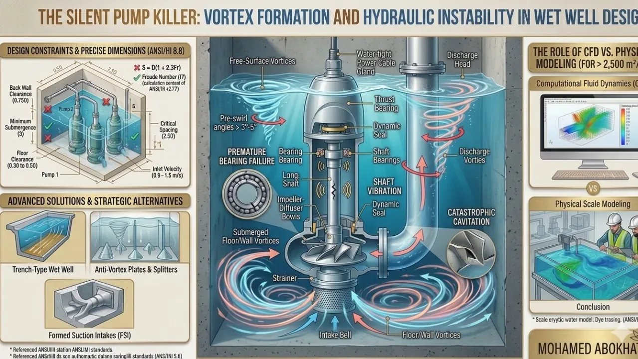 Vortex Formation and Hydraulic Instability in Wet Well Design